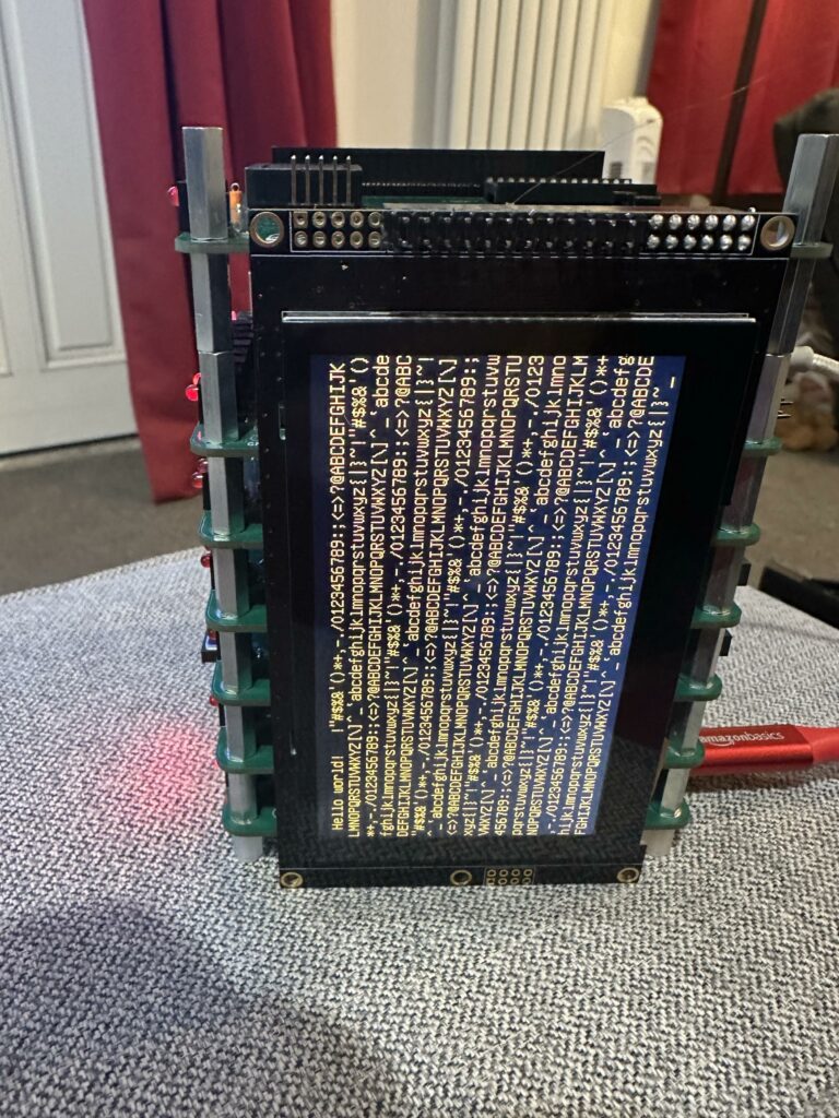 Text on the PC6502 display